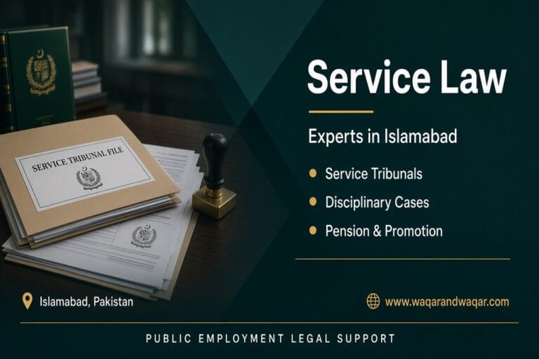 Service Law Experts in Islamabad | www.waqarandwaqar.com